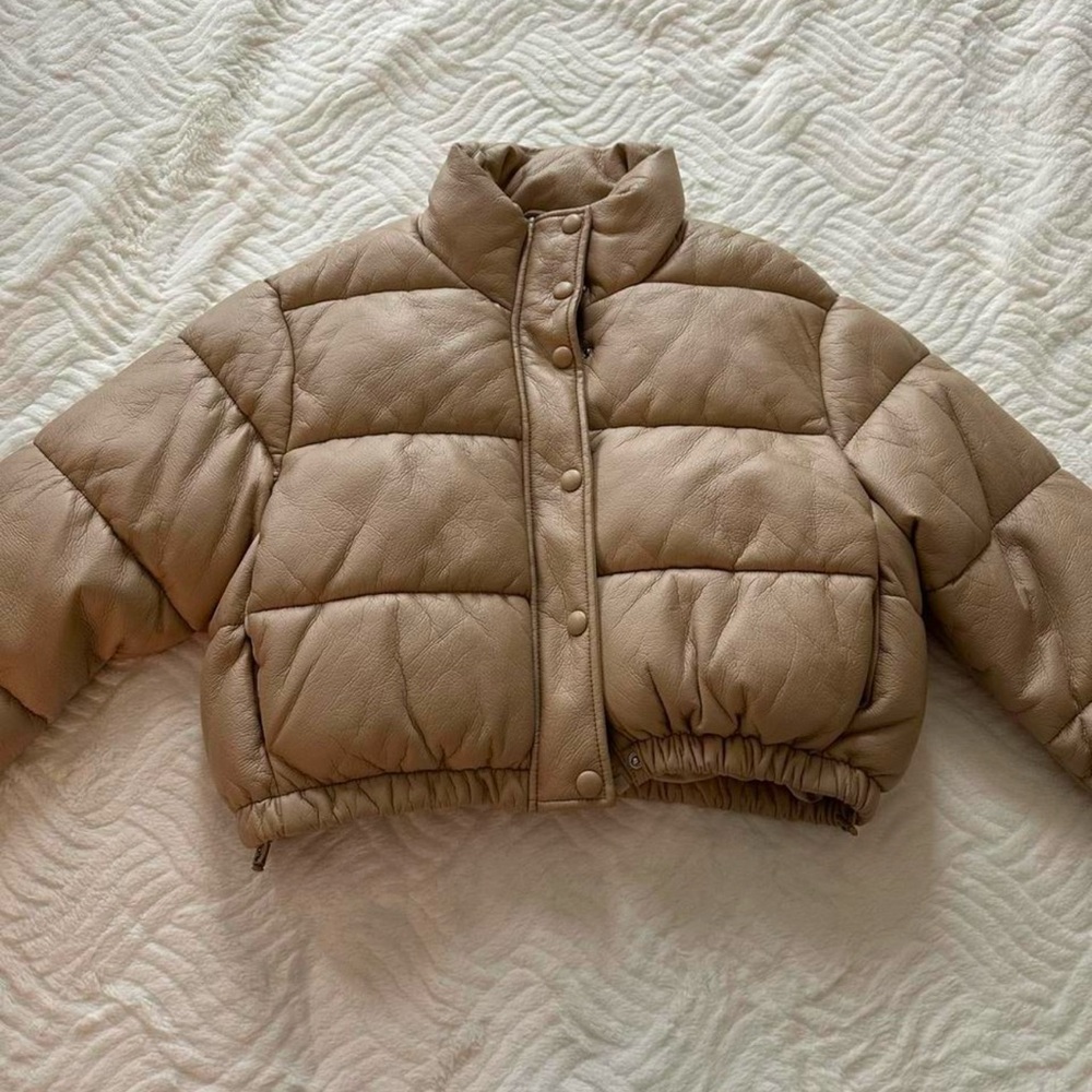Zara cream puffer jacket